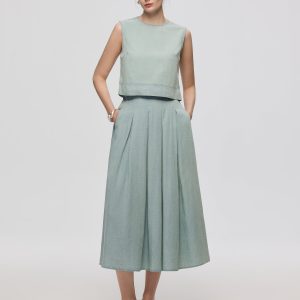 Amaia Pleated Maxi Skirt