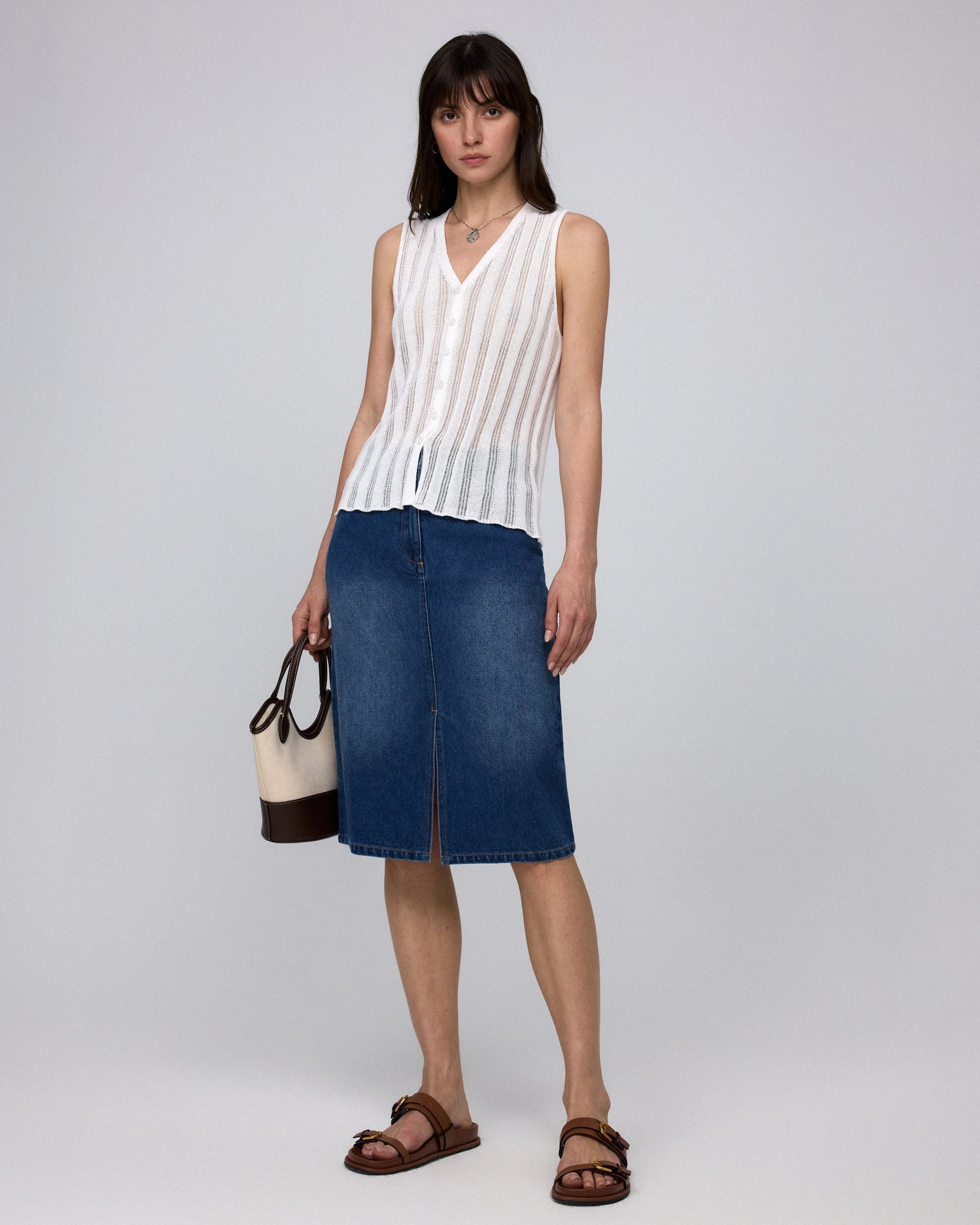 Denim Atelier Midi Skirt - Image 3