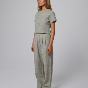 Plaid Theory High Rise Trousers